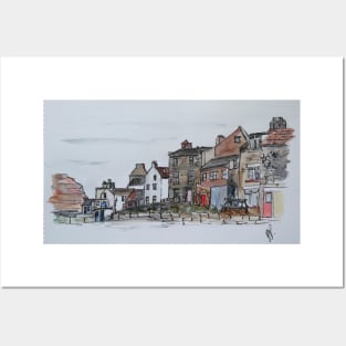 Behind the Staithes Houses Posters and Art